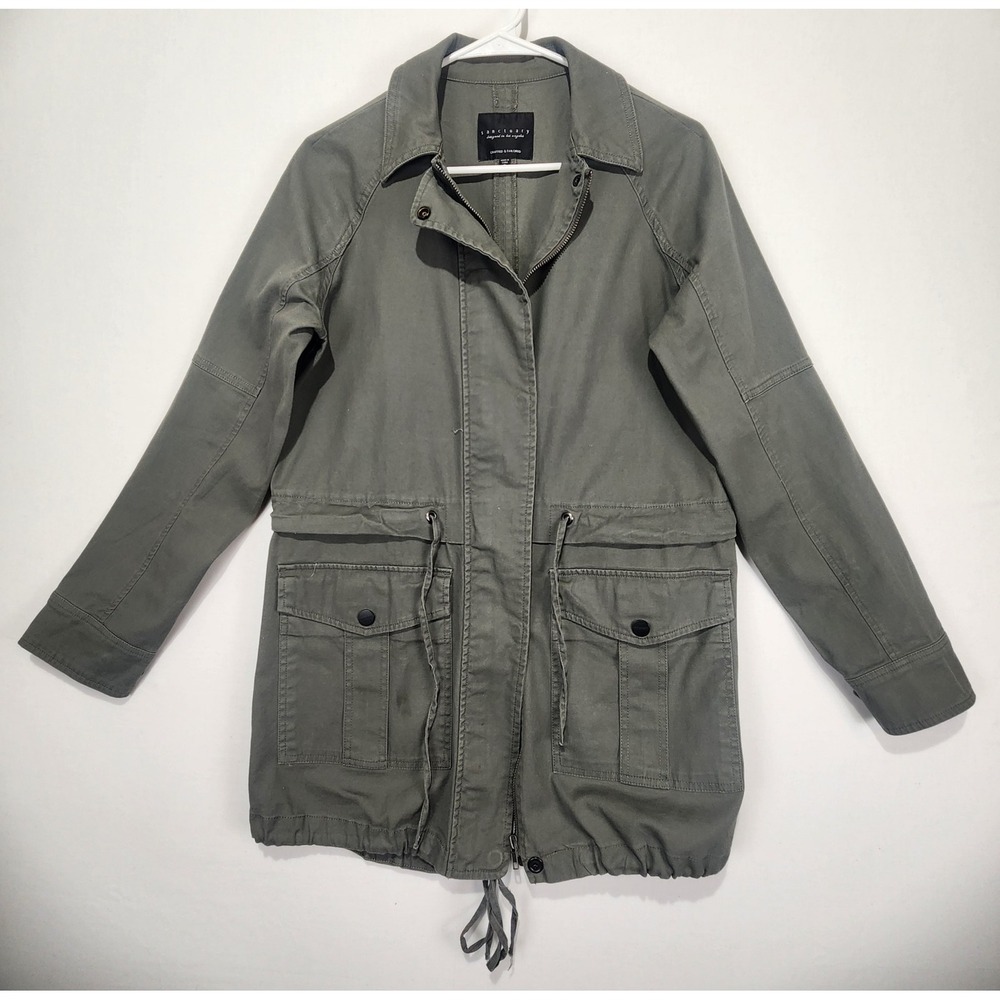 Sanctuary‎ Women's Military Field Anorak Cargo Utility Jacket Olive Green Size S